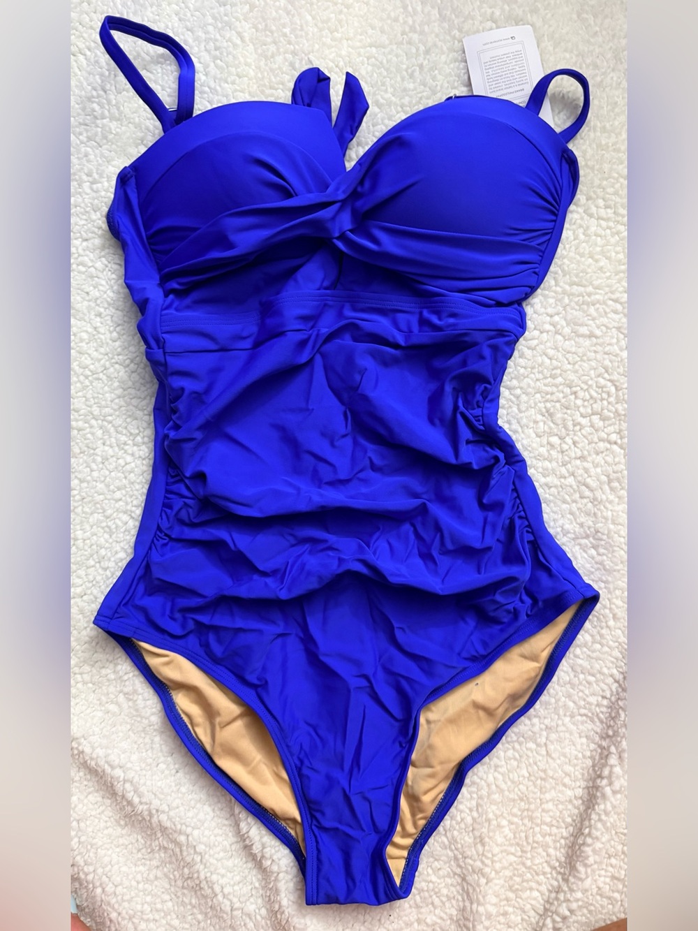 Royal Blue One-Piece Swimsuit. Size Small